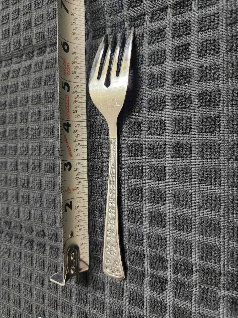 4 Japanese 1960s Flower Floral Interpur Florenz Stainless Steel Dinner Forks